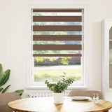 Vidaxl Zebra Roller Blind 90x150 cm širina prahu 85,9 cm poliestrska rjava