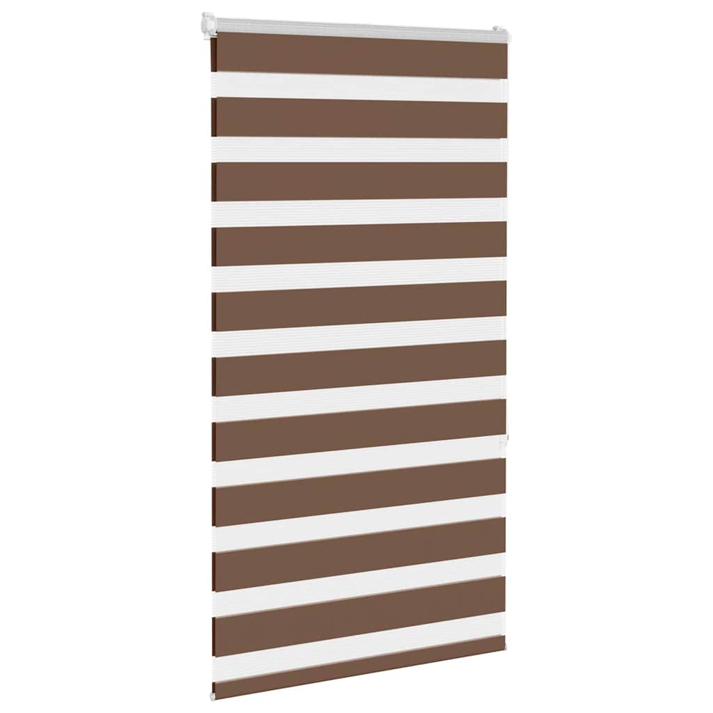 Vidaxl Zebra Roller Blind 90x150 cm širina prahu 85,9 cm poliestrska rjava