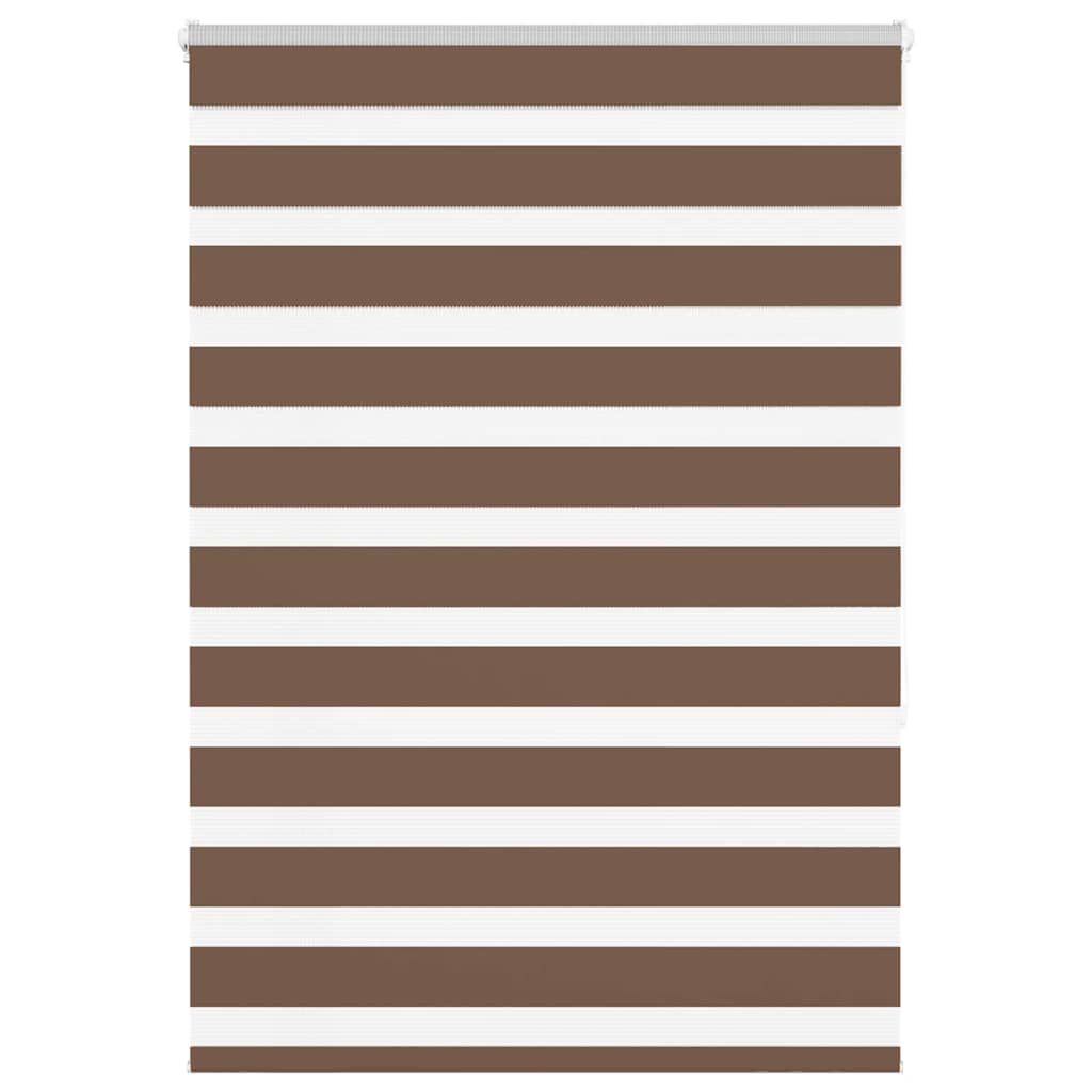 Vidaxl Zebra Roller Blind 95x150 cm Širina prahu 90,9 cm poliestrska rjava