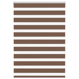 Vidaxl Zebra Roller Blind 95x150 cm Širina prahu 90,9 cm poliestrska rjava