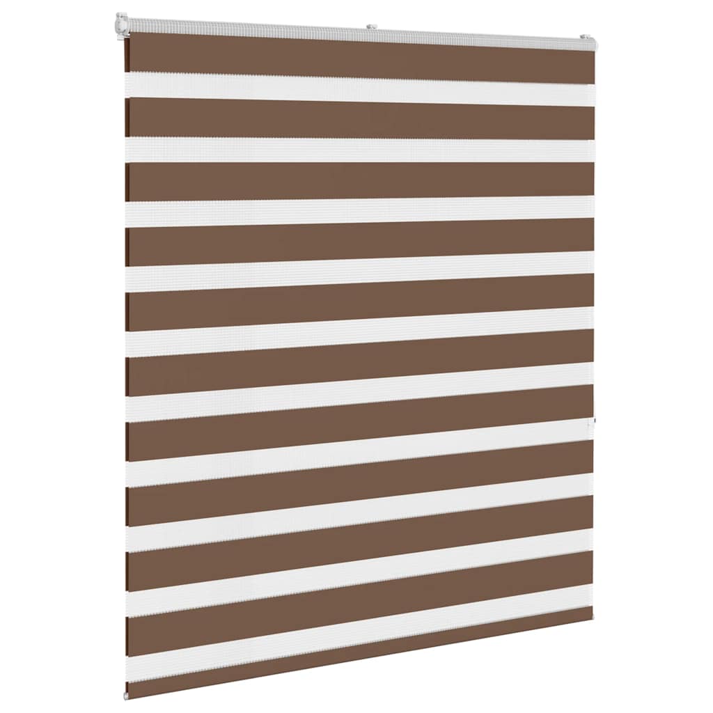 Vidaxl Zebra roller blind 130x150 cm dust width 125.9 cm polyester brown