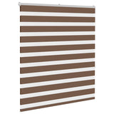 Vidaxl Zebra roller blind 130x150 cm dust width 125.9 cm polyester brown