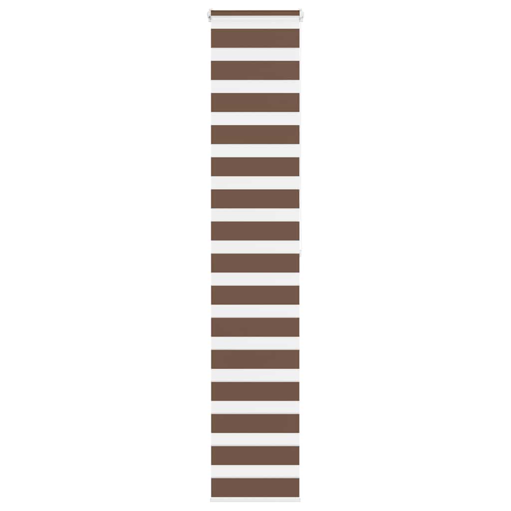 Vidaxl Zebra roller blind 50x200 cm dust width 45.9 cm polyester brown