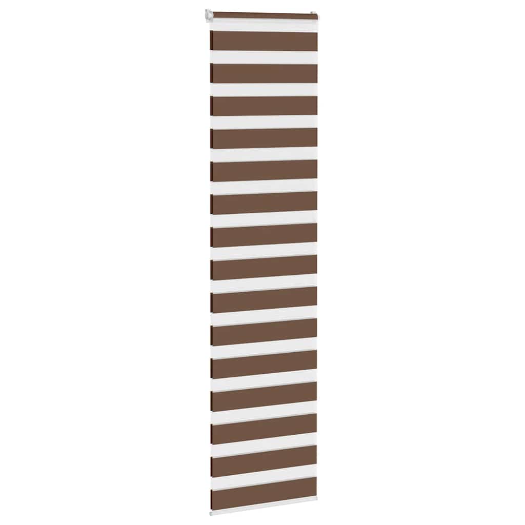 Vidaxl Zebra Roller Slepi 55x200 cm Širina prahu 50,9 cm poliestrska rjava