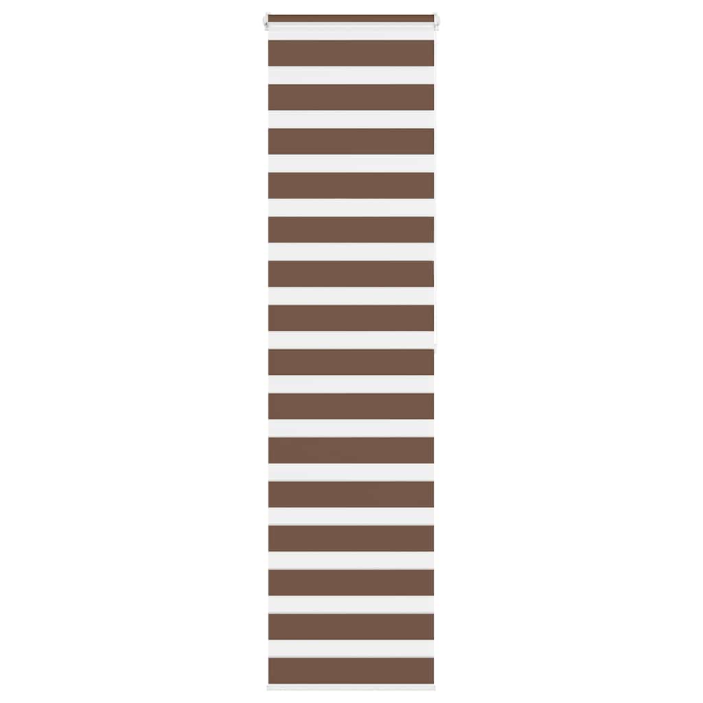 Vidaxl Zebra roller blind 60x200 cm dust width 55.9 cm Polyester Brown