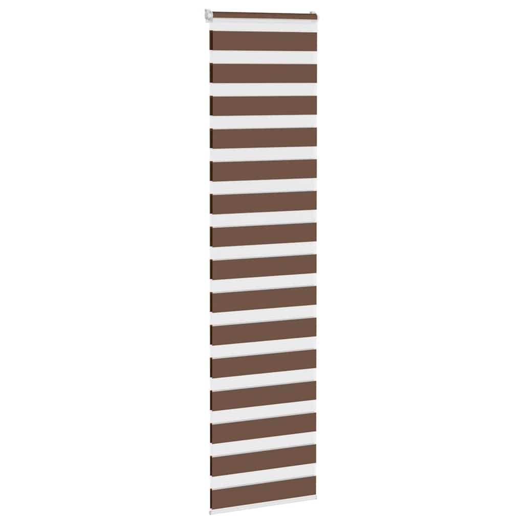 Vidaxl Zebra roller blind 60x200 cm dust width 55.9 cm Polyester Brown