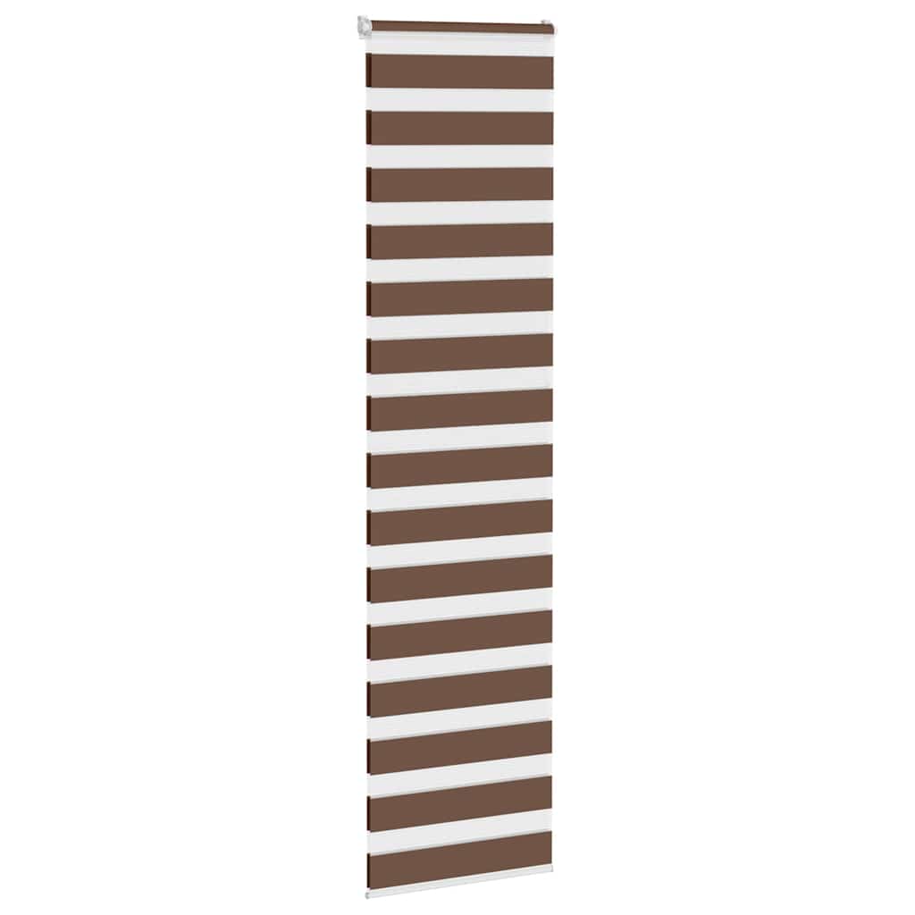 Vidaxl Zebra roller blind 65x200 cm dust width 60.9 cm Polyester Brown