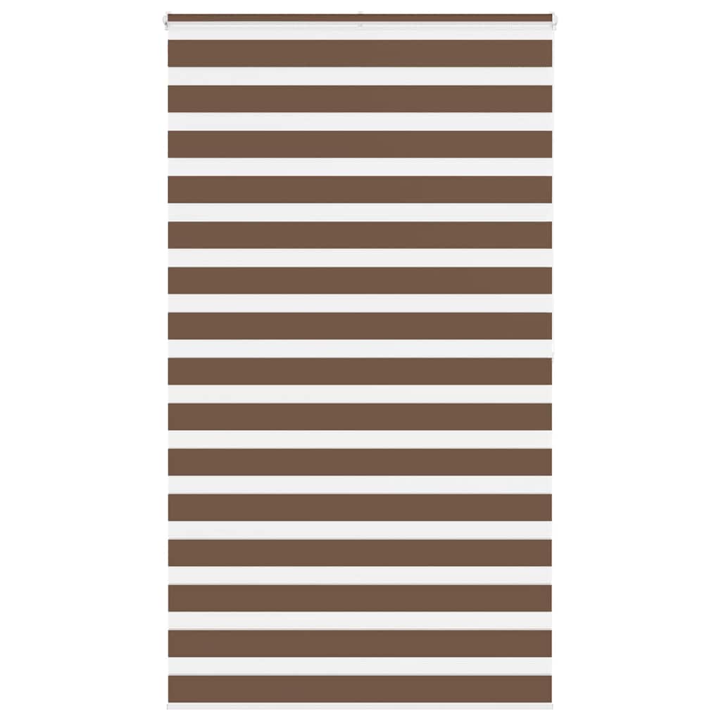 Vidaxl Zebra Roller Blind 120x200 cm Širina prahu 115,9 cm poliestrska rjava