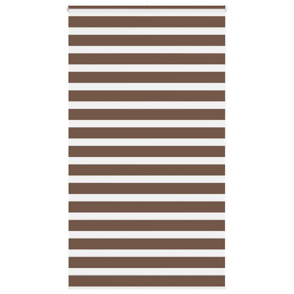Vidaxl Zebra Roller Slepi 130x200 cm Širina tkanine 125,9 cm poliestrska rjava
