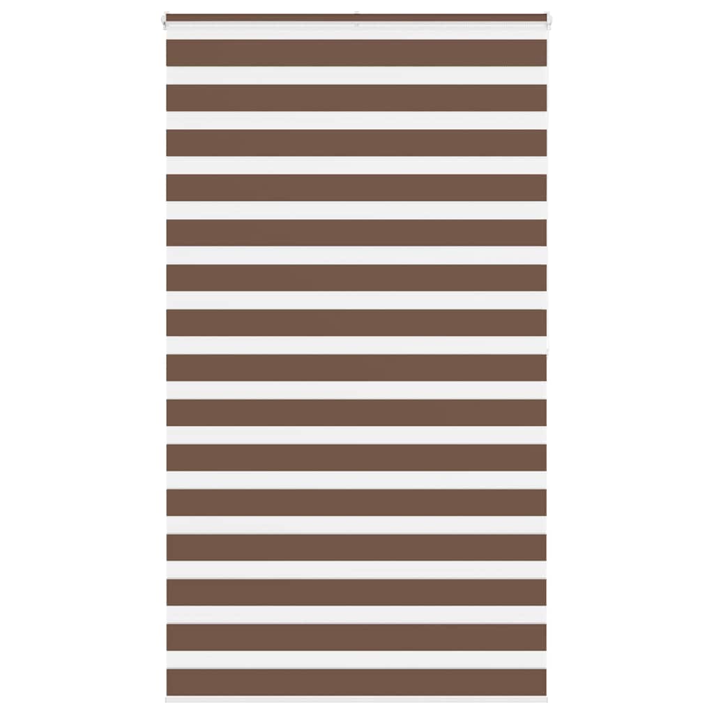 Vidaxl Zebra Roller Slepi 135x200 cm Širina prahu 130,9 cm poliestrska rjava