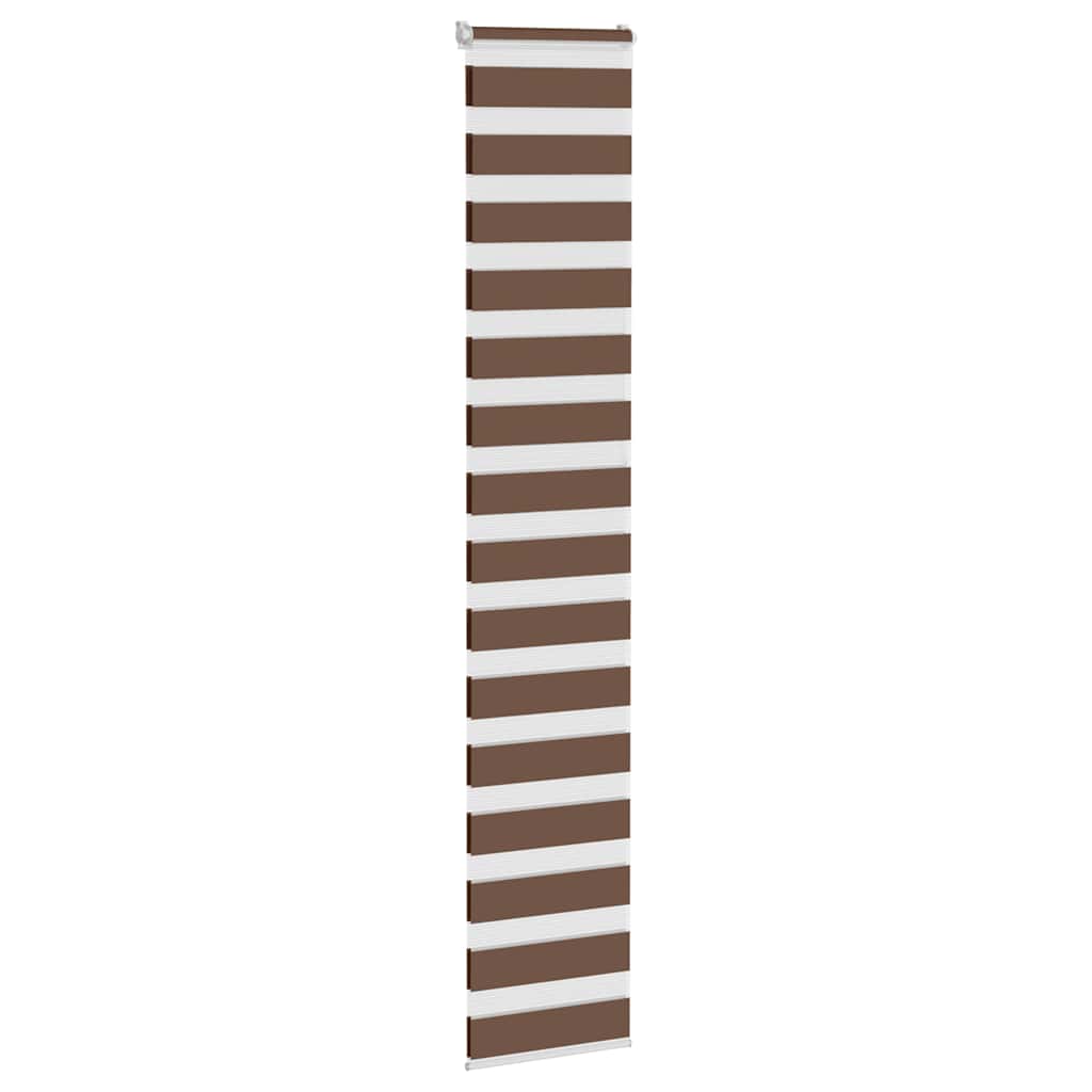 Vidaxl Zebra roller blind 50x230 cm Fabric width 45.9 cm Polyester Brown