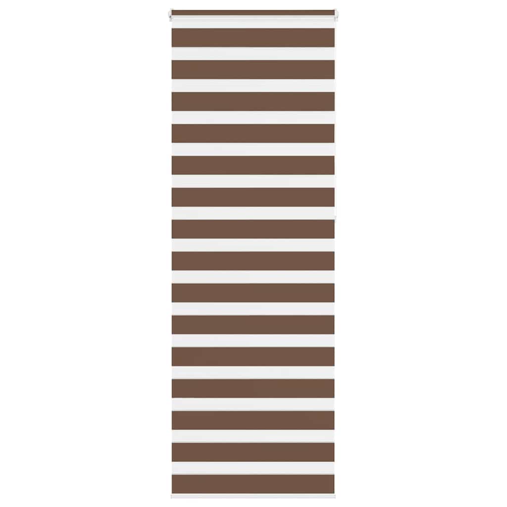 Vidaxl Zebra Roller Blind 75x230 cm šířka tkaniny 70,9 cm polyesterová hnědá