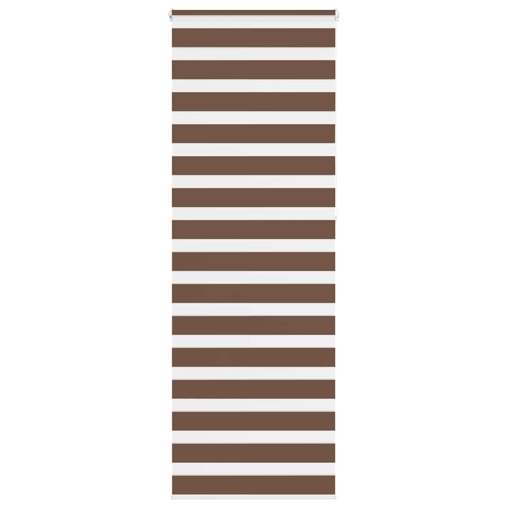 Vidaxl Zebra Roller Blind 80x230 cm Šířka prachu 75,9 cm polyesterová hnědá