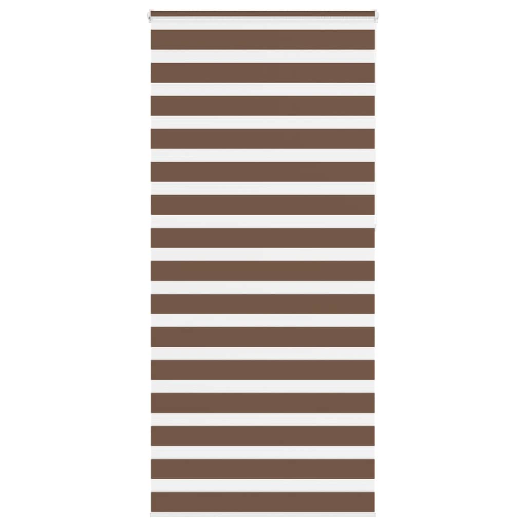 Vidaxl Zebra Roller Slepi 115x230 cm Širina tkanine 110,9 cm poliestrska rjava