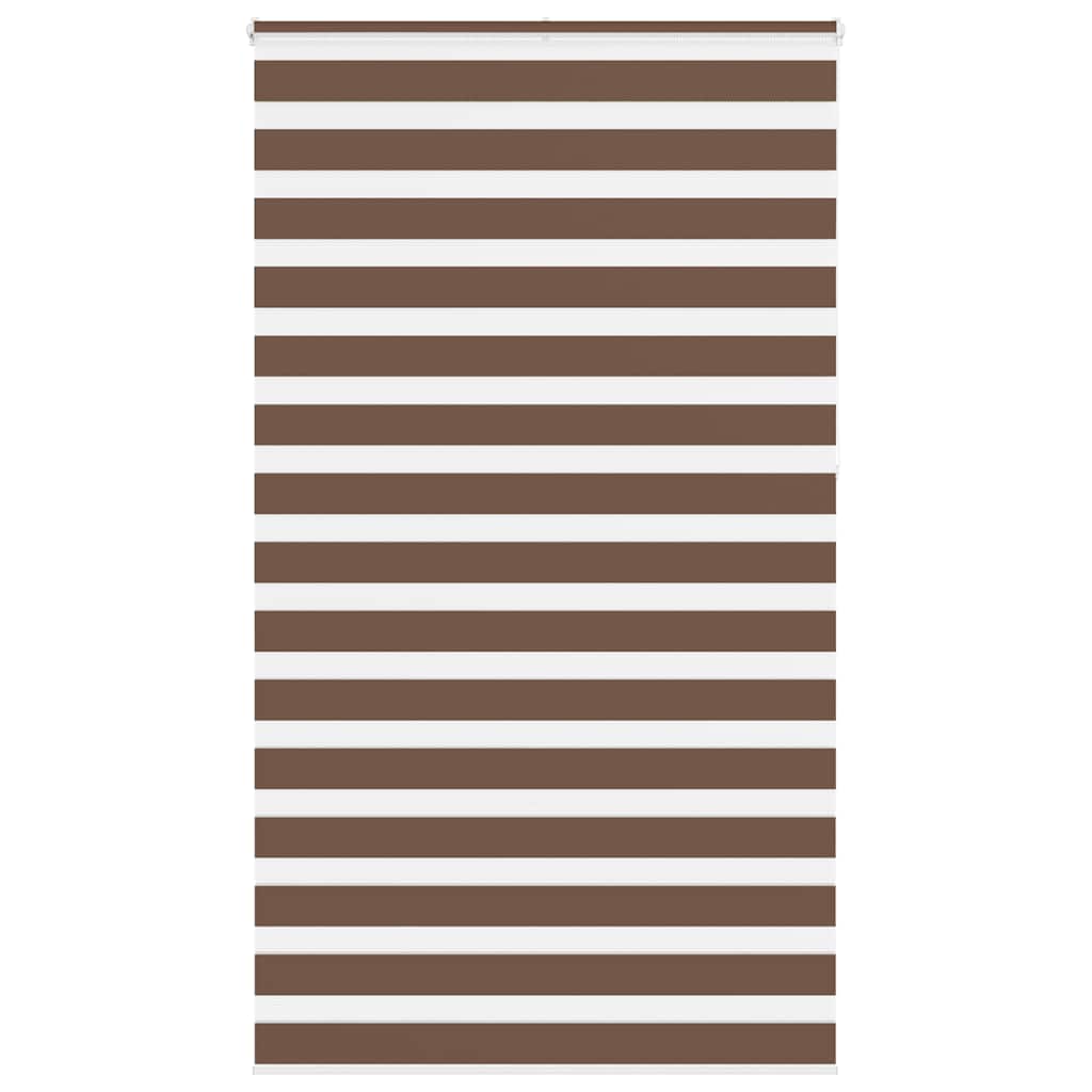 Vidaxl Zebra Roller Blind 130x230 cm šířka tkaniny 125,9 cm polyesterová hnědá