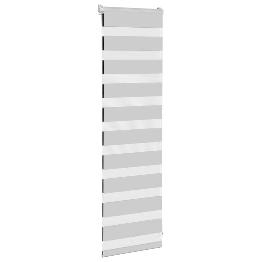 Vidaxl zebra roller blind 50x100 cm fabric width 45.9 cm light gray