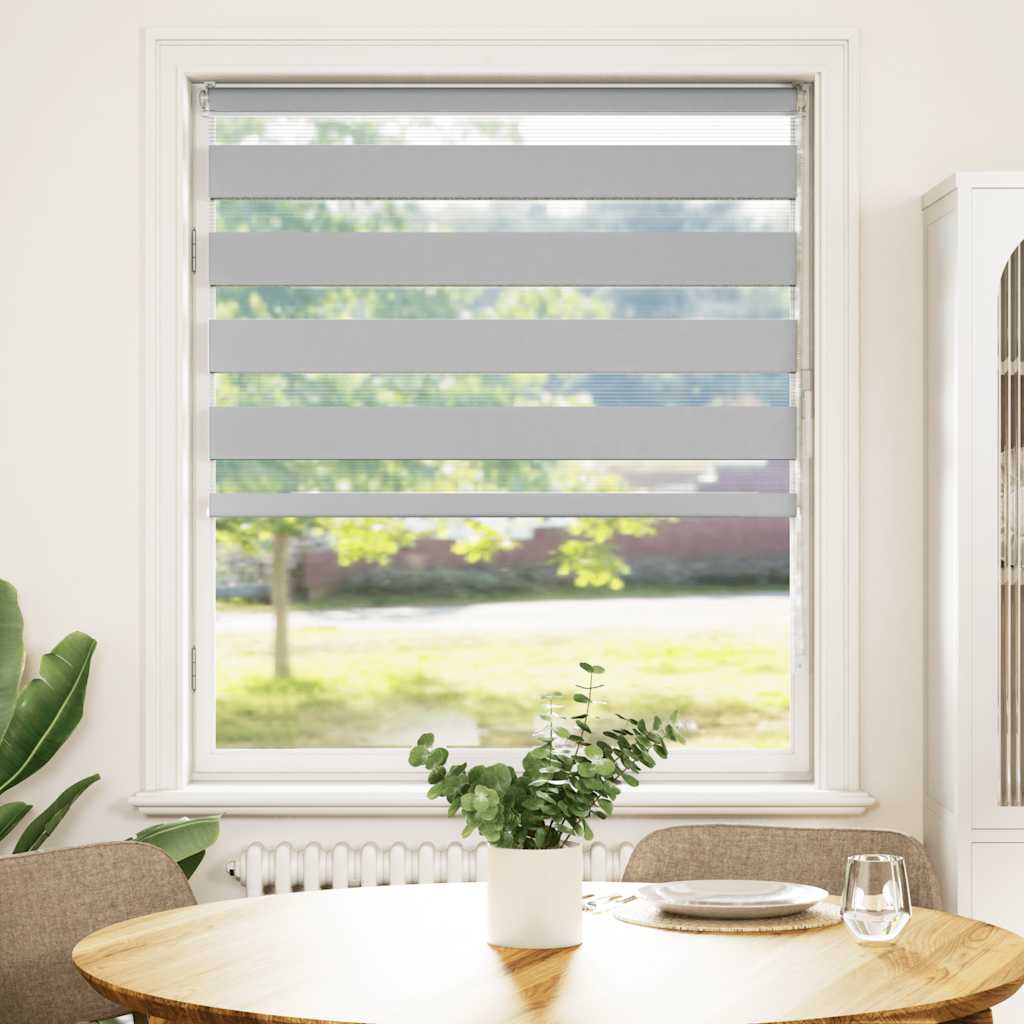 Vidaxl zebra válcový slepý 115x150 cm šířka prachu 110,9 cm světle šedá