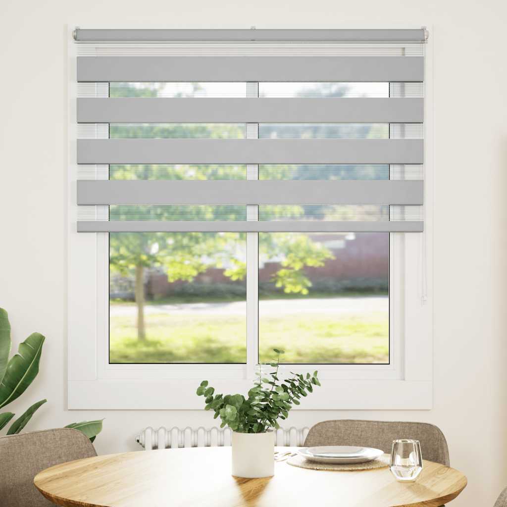 Vidaxl zebra válcový slepý 130x150 cm šířka prachu 125,9 cm světle šedá