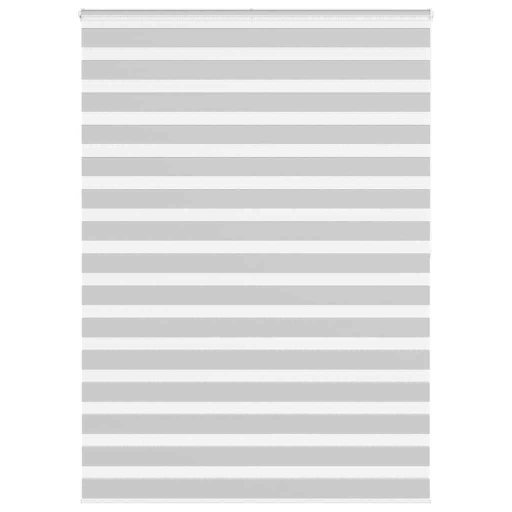 Vidaxl zebra rullo cieco 160x200 cm Larghezza tessuto 155,9 cm grigio chiaro