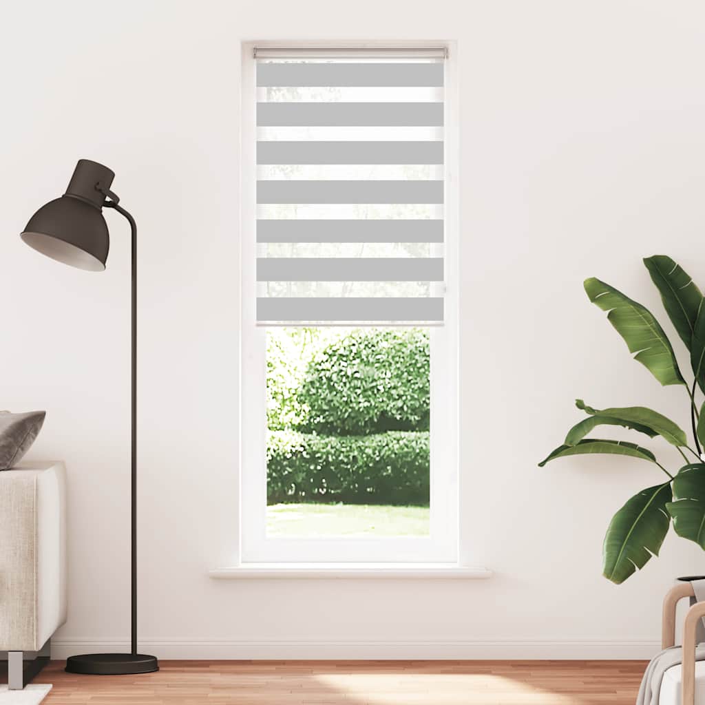 Vidaxl zebra roller slepý 70x230 cm šířka tkaniny 65,9 cm světle šedá