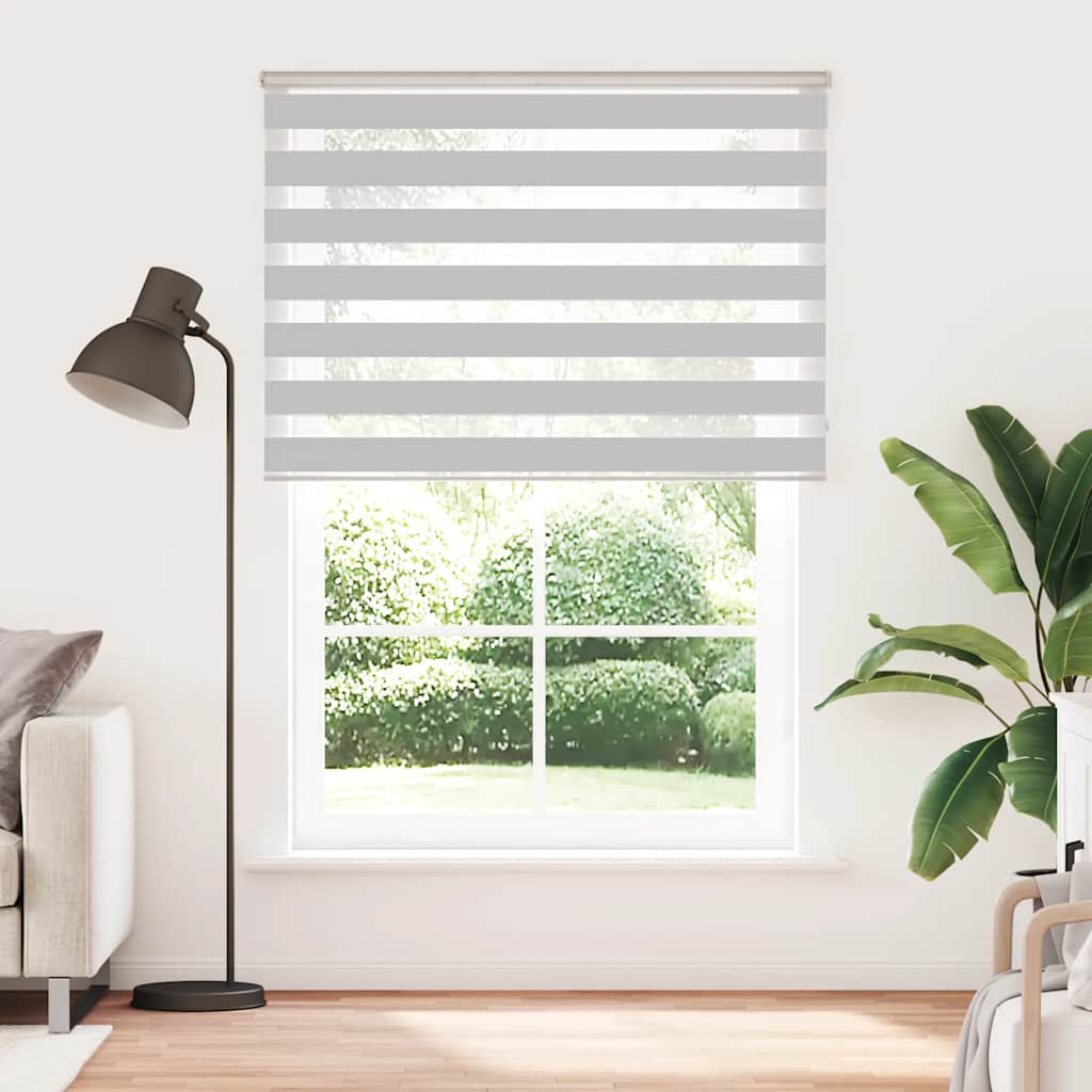 Vidaxl Zebra roller blind 135x230 cm Fabric width 130.9 cm light gray