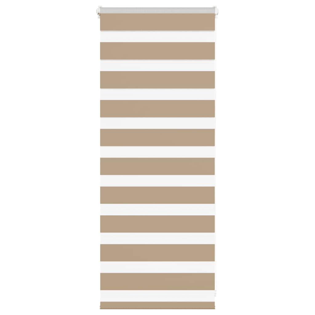 Vidaxl zebra cieca sabbia cieca marrone 65x100 cm Larghezza polvere 60,9 cm poliestere