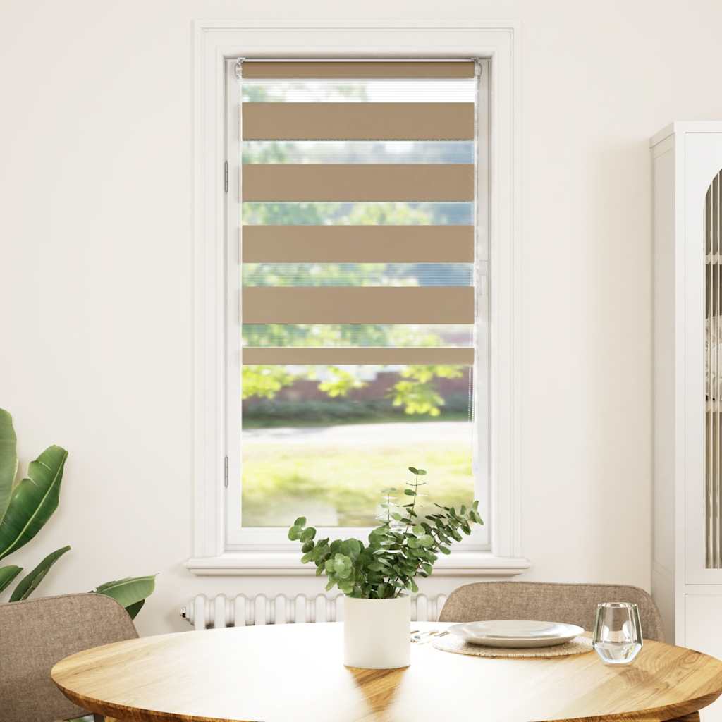 Vidaxl sebra blind sand brun 65x100 cm støvbredde 60,9 cm polyester