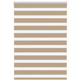 Vidaxl zebra blind 115x100 cm stofbreedte 110,9 cm polyester zandbruin