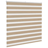 Vidaxl zebra blind 140x100 cm stofbreedte 135,9 cm polyester zandbruin
