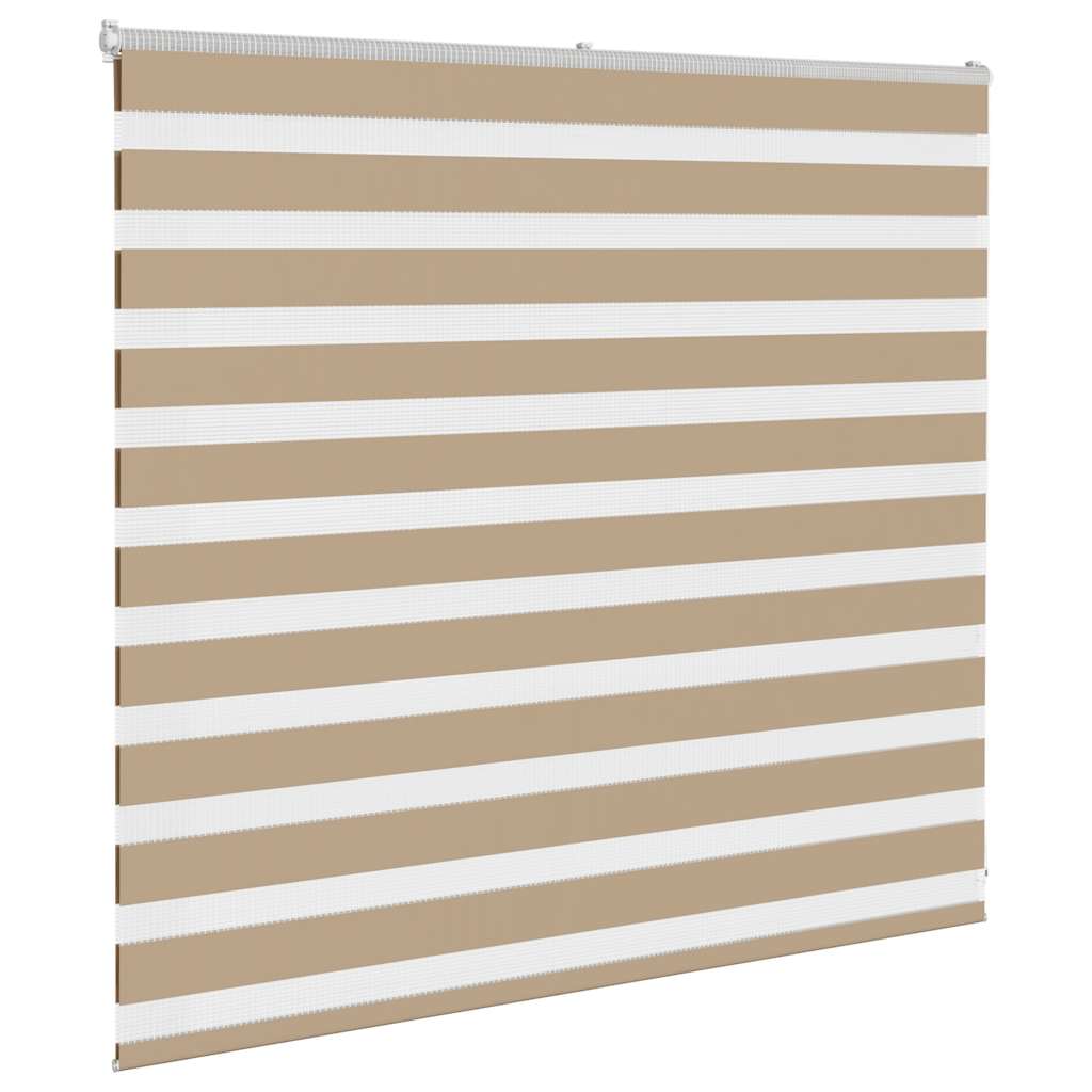 VidaXL zebra roleta 165x100 cm šírka látky 160,9 cm polyester piesková hnedá