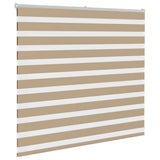 VidaXL zebra roleta 165x100 cm šírka látky 160,9 cm polyester piesková hnedá