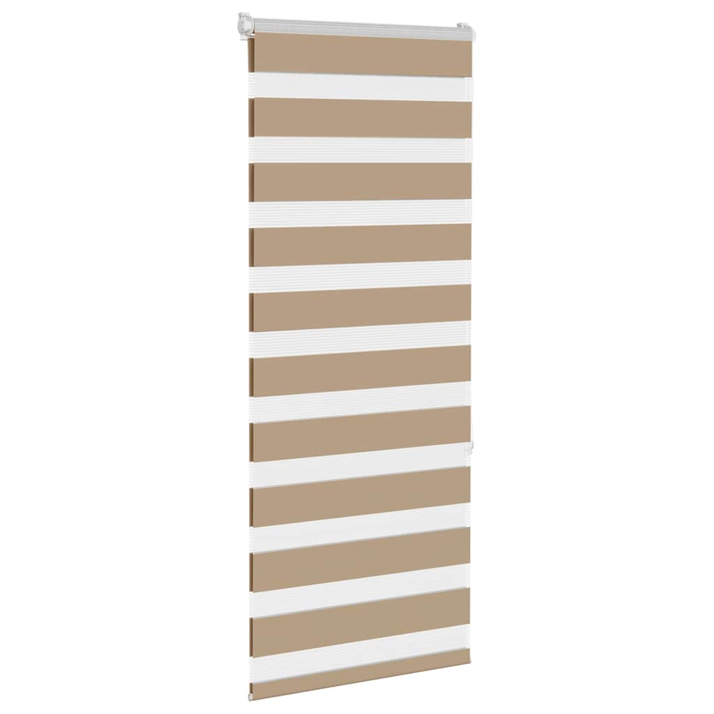 Bidaxl Zebra Blind 60x150 cm Dammbredd 55,9 cm Polyester Sand Brown