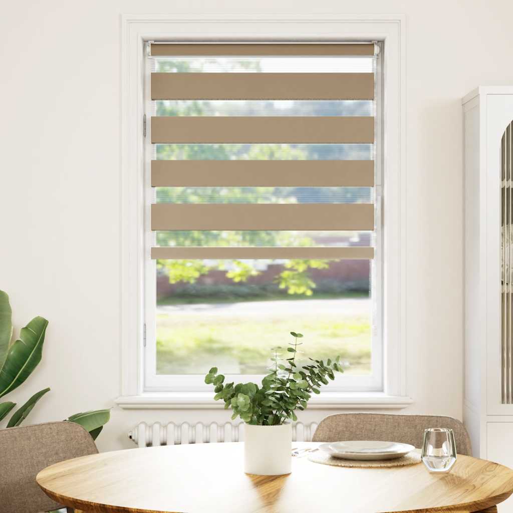 Vidaxl zebra blind 90x150 cm stofbreedte 85,9 cm polyester zandbruin