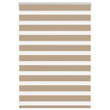 Vidaxl Zebra Blind 105x150 cm dust width 100.9 cm polyester sand brown