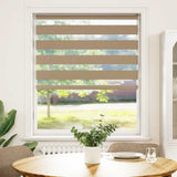 Vidaxl Zebra Blind 105x150 cm dust width 100.9 cm polyester sand brown