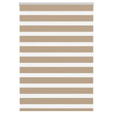 Vidaxl zebra blind 110x150 cm stofbreedte 105,9 cm polyester zandbruin