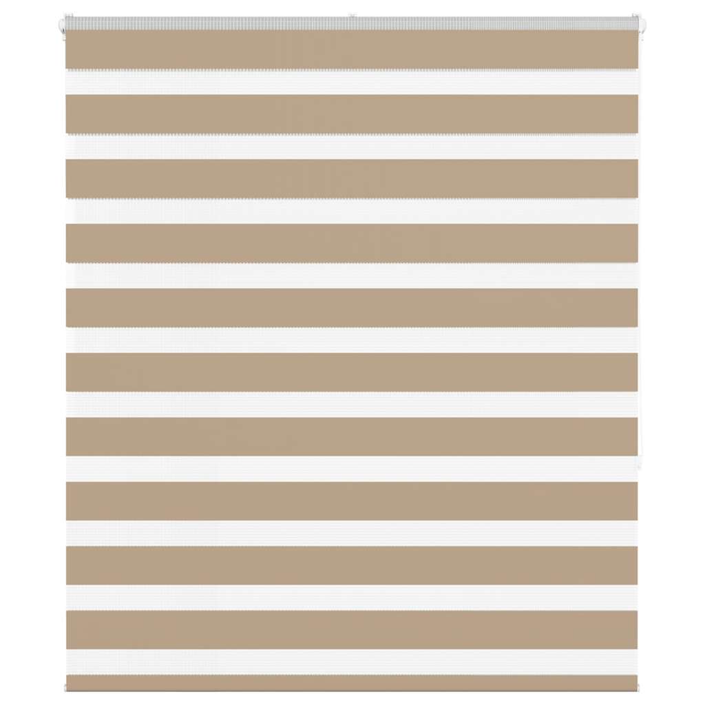 Vidaxl zebra cieco 130x150 cm Larghezza polvere 125,9 cm in poliestere marrone