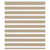 Vidaxl zebra cieco 130x150 cm Larghezza polvere 125,9 cm in poliestere marrone