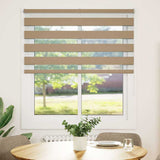 Vidaxl zebra cieco 130x150 cm Larghezza polvere 125,9 cm in poliestere marrone