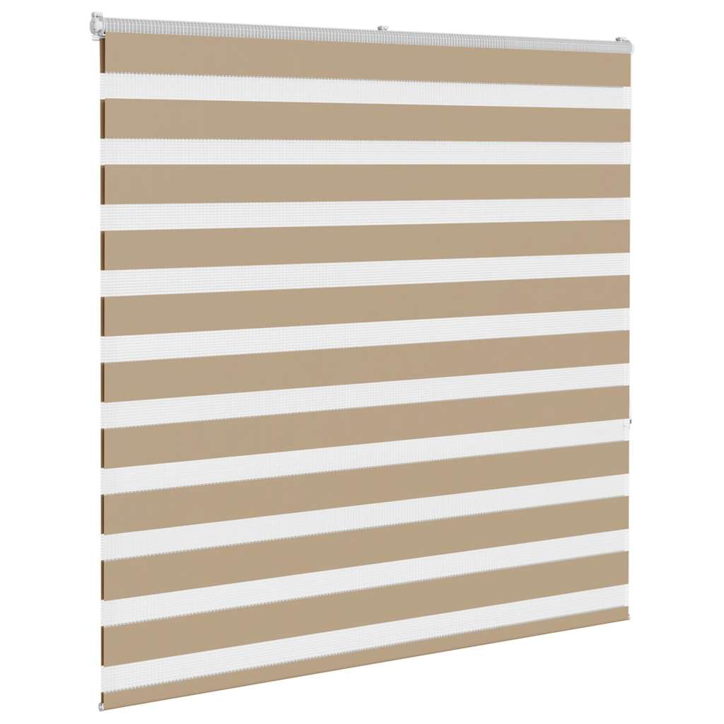 Vidaxl zebra blind 140x150 cm stofbreedte 135,9 cm polyester zandbruin