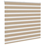 Vidaxl zebra cieco 160x150 cm Larghezza polvere 155,9 cm in poliestere marrone