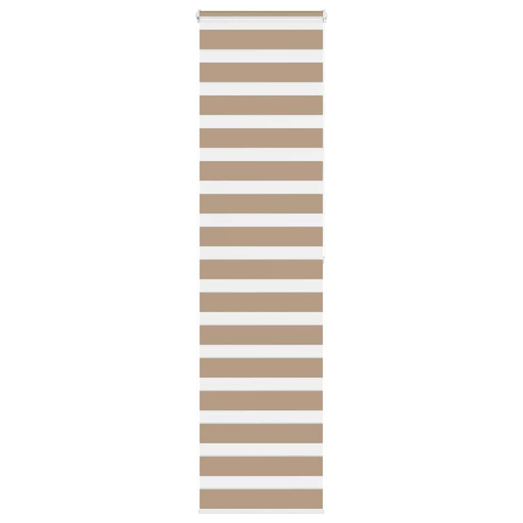 Vidaxl Zebra Blind 55x200 cm dust width 50.9 cm polyester sand brown