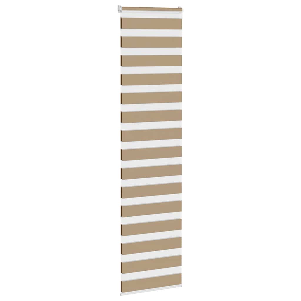 Vidaxl Zebra Blind 55x200 cm dust width 50.9 cm polyester sand brown