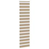 Vidaxl Zebra Blind 55x200 cm dust width 50.9 cm polyester sand brown