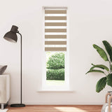 Vidaxl Zebra Blind 65x200 cm dust width 60.9 cm Polyester sand brown