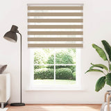 Vidaxl zebra blind 145x200 cm stofbreedte 140,9 cm polyester zandbruin