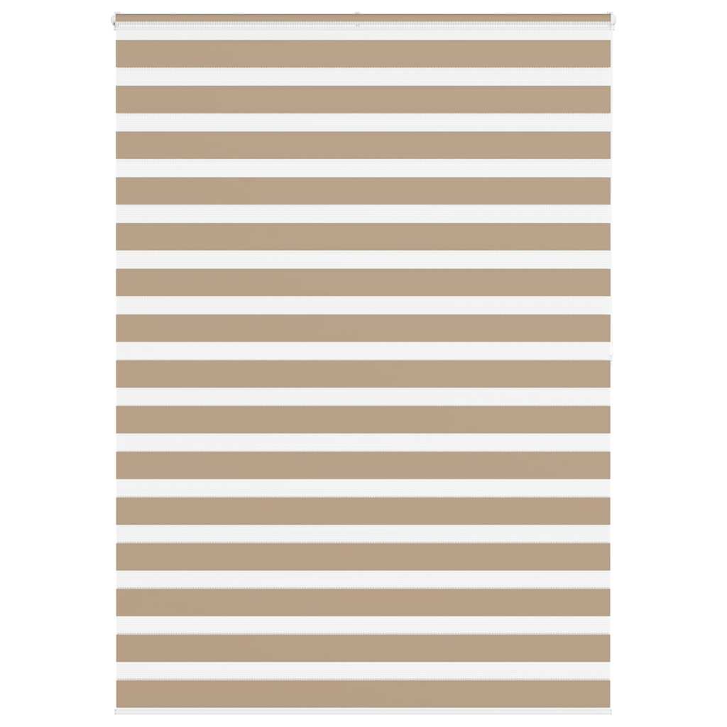 VidaXL zebra roleta 155x200 cm šírka látky 150,9 cm polyester piesková hnedá