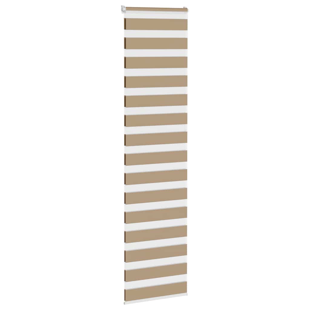 Vidaxl zebra blind 65x230 cm støvbredde 60,9 cm polyester sandbrun