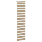 Vidaxl zebra blind 65x230 cm støvbredde 60,9 cm polyester sandbrun