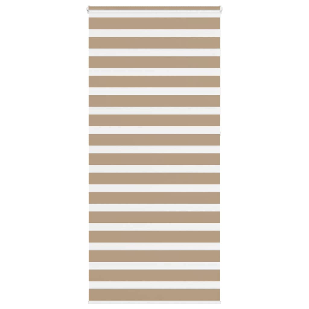 VidaXL zebra roleta 115x230 cm šírka látky 110,9 cm polyester piesková hnedá